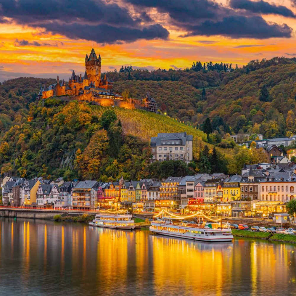 Cochem,,Germany,,Beautiful,Historical,Town,On,Romantic,Moselle,River,,City